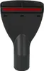 A black vacuum cleaner nozzle with a red brush strip. Produktbild-Vorschau