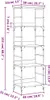 A diagram showing the dimensions of a shelving unit. Podgląd zdjęcia produktu