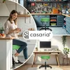 Collage of images showing green stools in different settings: kitchen, workshop, and home office. Anteprima dell’immagine prodotto