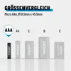 ABSINA 8x AAA ricaricabili 1150 NiMH - Batterie AAA Micro Anteprima dell’immagine prodotto 5