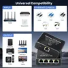 LAN Splitter 1 auf 4, Aluminium LAN Switch 4 Port, 1000Mbps Produktbild-Vorschau 3