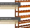 STOLMAK Weinregal aus Holz für 42 Flaschen Braun Produktbild-Vorschau 4