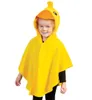 Kinder Kostüm Ente – gelber Fleece Poncho mit Kapuze – Produktbild-Vorschau 3