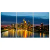 Triptychon auf leinwand blau städte & architektur 60x40 cm Produktbild-Vorschau 3