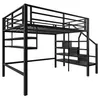 Kinderhoogbed 140x200 cm , Met opbergladder en legplanken , Productafbeelding-voorbeeld 12