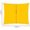 Voile d'ombrage 160 g/m² carré jaune 5x5 m PEHD Voir les images du produit 7