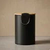 Odpadkový koš do koupelny s bambusem ZETRU, 3 l, černý Náhled obrázku produktu 13