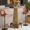 Bartisch, 95 cm hoher runder Stehtisch mit Metallfußstütze, Produktbild-Vorschau 3