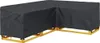 vidaXL Copridivano Nero 250 x 180 x 80 cm in tessuto Oxford Anteprima dell’immagine prodotto 3
