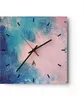 Wanduhr - Quadrat - Glasuhr - Abstraktion Rosa Blau - Produktbild-Vorschau 1