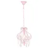 Deckenleuchte 24 x 32 cm rund mit Perlen rosa und exquisit Produktbild-Vorschau 3