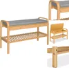 A shoe rack with a bench and storage. Produktbild-Vorschau