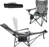 GOPLUS 2 in 1 Campingstuhl faltbar, Angelstuhl mit Produktbild-Vorschau 1