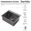 Spülbecken Schwarz 55×45 cm – Edelstahl Küchenspüle mit Produktbild-Vorschau 11