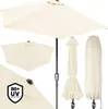 KINGSLEEVE® Demi-parasol Ø 270 cm crème Parasol de balcon Voir les images du produit 1