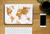 MuchoWow® Laptop Aufkleber Sticker Cover Karte - Gold - Produktbild-Vorschau 2