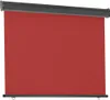 A red retractable balcony side awning is shown against a white background. Produktbild-Vorschau