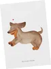 Mr. & Mrs. Panda Postkarte Hund Dackel - Weiß - Geschenk, Produktbild-Vorschau 1