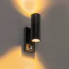Lampa ścienna zewnętrzna czarna 2-światłowa z czujnikiem Podgląd zdjęcia produktu 2