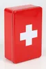 Metalldose Medizinbox rot mit weißem Kreuz 20x13x6,8 cm Produktbild-Vorschau 2