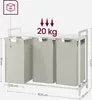 Koš na prádlo bílo-šedý 3 přihrádky x38L Náhled obrázku produktu 7