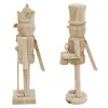 Two unpainted wooden nutcrackers on a white background. Produktbild-Vorschau