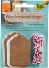 folia Geschenkanhänger lang natur & weiß 12 Stück + 1 Produktbild-Vorschau 1