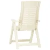 vidaXL Chaises de jardin réglables 2 pcs. Plastique blanc Voir les images du produit 4