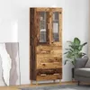 Hoge kast Oud Hout 69,5 x 34 x 180 cm Geengineerd Hout en Productafbeelding-voorbeeld 3
