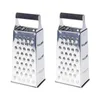 Set da 2 grattugie quadrate in acciaio inossidabile 10,5 x Anteprima dell’immagine prodotto 1