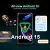 A marketing image showcasing the Android 15 operating system on a smartphone, with various feature callouts. Anteprima dell’immagine prodotto
