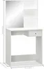 vidaXL Toaletní stolek Dřevěný materiál 75x40x141 cm Bílý Náhled obrázku produktu 5