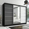 Schwebetürenschrank, 3-türig Schrank 200 cm mit Spiegel Produktbild-Vorschau 1