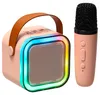 Zestaw do karaoke głośnik Bluetooth mikrofon USB LED różowy Podgląd zdjęcia produktu 10