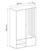 AX LIVING Garderobe Flur Milanoir 100 cm mit Spiegel Modern Produktbild-Vorschau 4