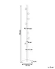 A diagram showing the dimensions of a coat rack. Náhled obrázku produktu