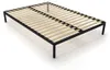 Rám postele BED ALU 140x200 kovový dřevěné lamely moderní Náhled obrázku produktu 1