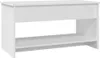 A white coffee table with an open shelf underneath and a closed compartment above. Náhľad obrázku produktu
