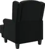vidaXL Sessel mit Fußhocker Schwarz Stoff Produktbild-Vorschau 5