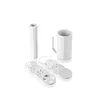 A white pasta maker with various attachments is displayed against a white background. Produktbild-Vorschau