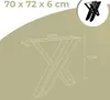 Stolové nohy kovové 2 ks – výška 72 cm x 70 cm, čierne, Náhľad obrázku produktu 4