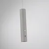 A single gray LED pendant light hangs from a thin wire against a light gray background. Anteprima dell’immagine prodotto