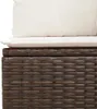 vidaXL 11-tlg. Garten-Sofagarnitur mit Kissen Braun Poly Produktbild-Vorschau 3