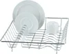 A chrome dish rack holding two plates and a mug. Anteprima dell’immagine prodotto