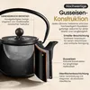 Dimono Aziatische theepot van gietijzer, zwart | 1,3 liter Productafbeelding-voorbeeld 4