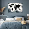 MuchoWow® Poster Weltkarte - Holz - Schwarz 120x80 cm - Produktbild-Vorschau 4