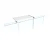 A silver drying rack is placed on top of a white structure, possibly a balcony railing or a wall. Voir les images du produit