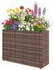 Outsunny Hochbeet mit verstellbaren Füßen PE-Rattan Produktbild-Vorschau 1