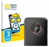 A product packaging for screen protectors is shown next to a smartphone with a camera lens protector applied. Produktbild-Vorschau
