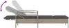 vidaXL Sonnenliege mit Auflage Hellgrau 63x200x81 cm Poly Produktbild-Vorschau 7
